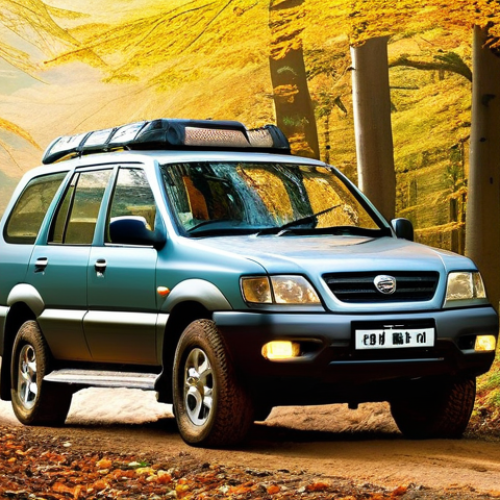 타타 사파리와 닛산 로그 비교 - **Prompt for Tata Safari: "Rugged Family Expedition"**
    A majestic and powerful Tata Safari SUV, ...